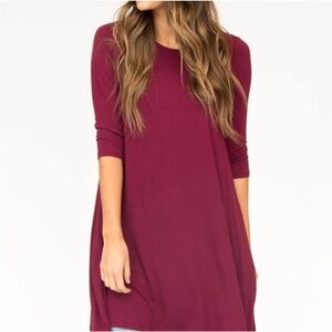 Agnes & Dora 3/4 Sleeve Swing Tunic